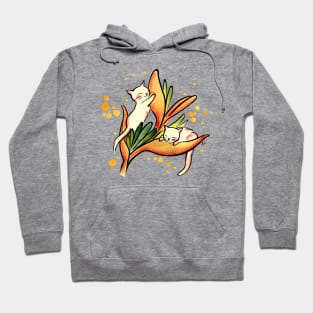 Yellow Heliconia cats Hoodie